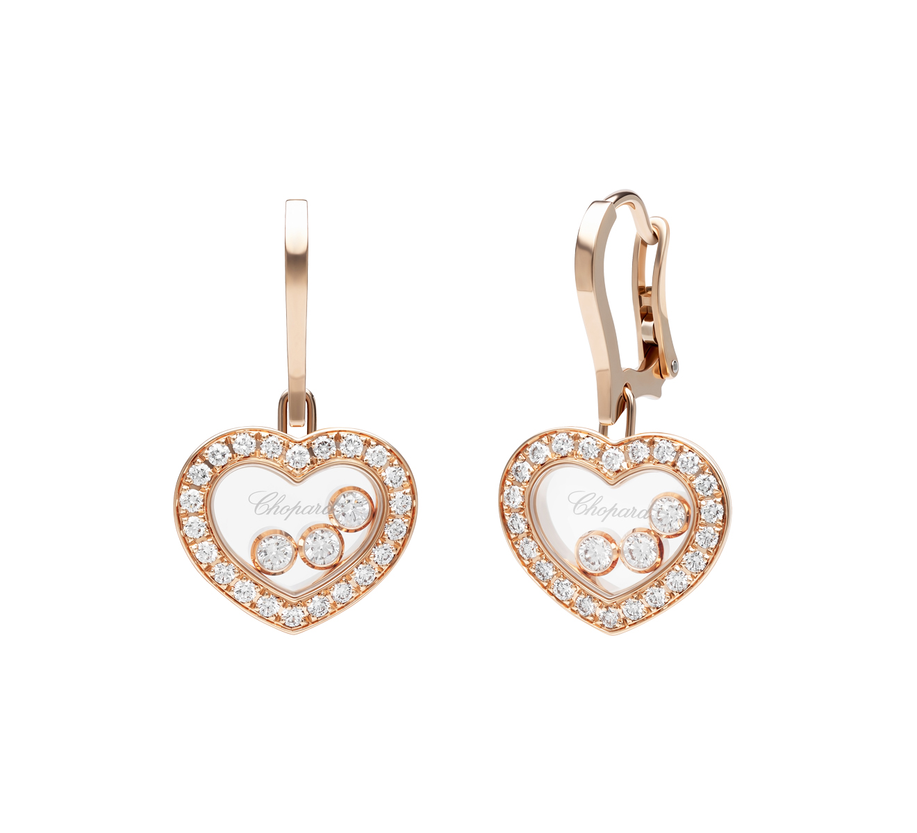 Серьги Icons Heart Chopard Happy Diamonds 83A611-5401 - фото 2 – Mercury