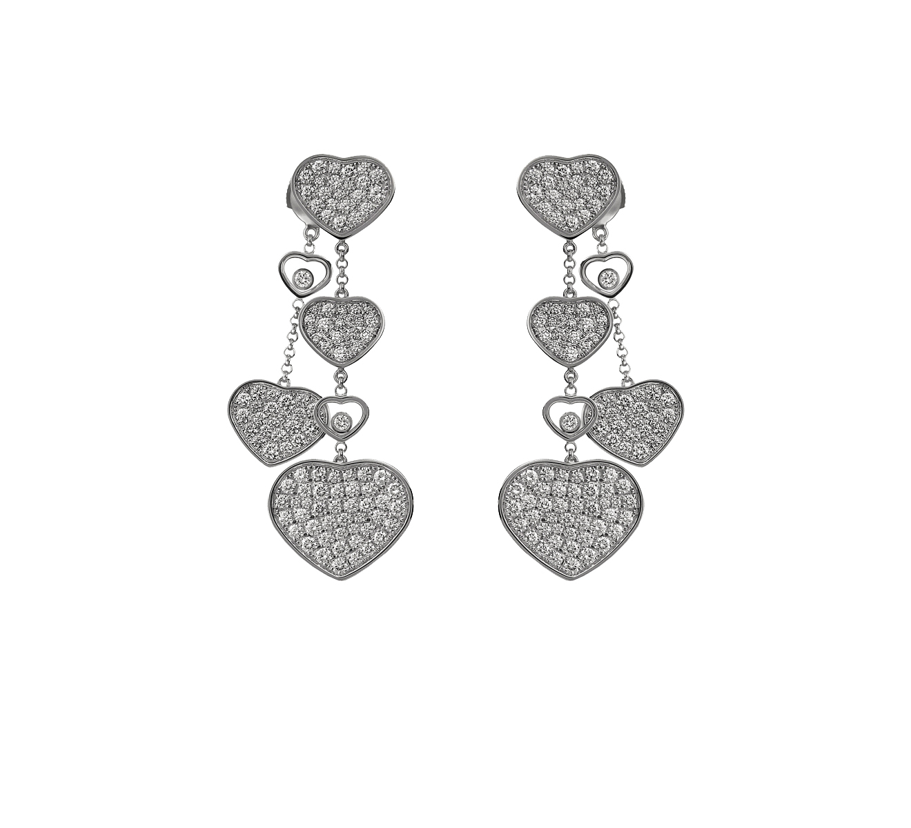 Серьги Happy Hearts Chopard Happy Diamonds 83A482-1009 - фото 1 – Mercury