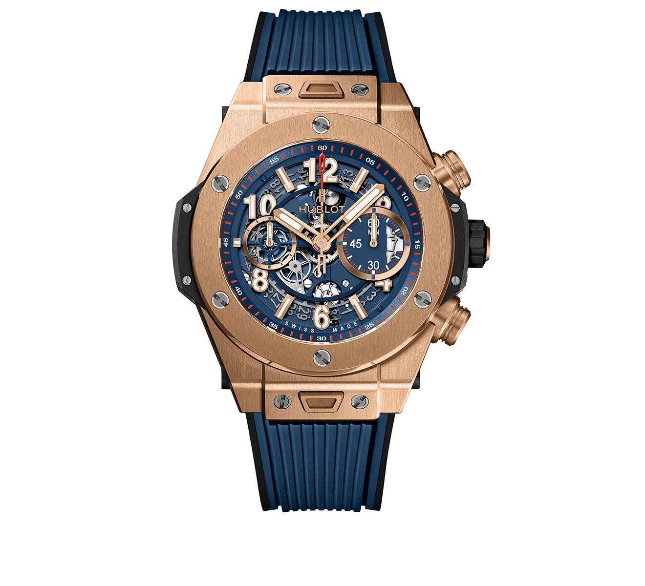 Часы Unico King Gold Blue HUBLOT Big Bang 411.OX.5189.RX - фото 1 – Mercury