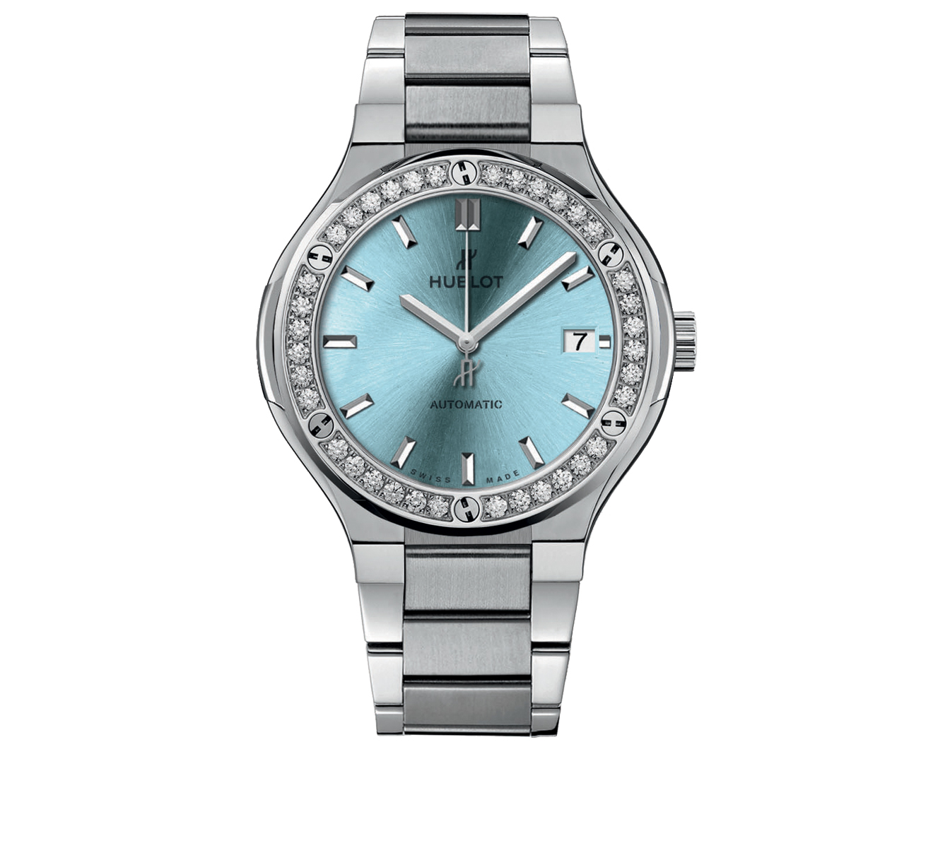 Часы Titanium Light Blue HUBLOT Classic Fusion 568.NX.891L.NX.1204 - фото 1 – Mercury