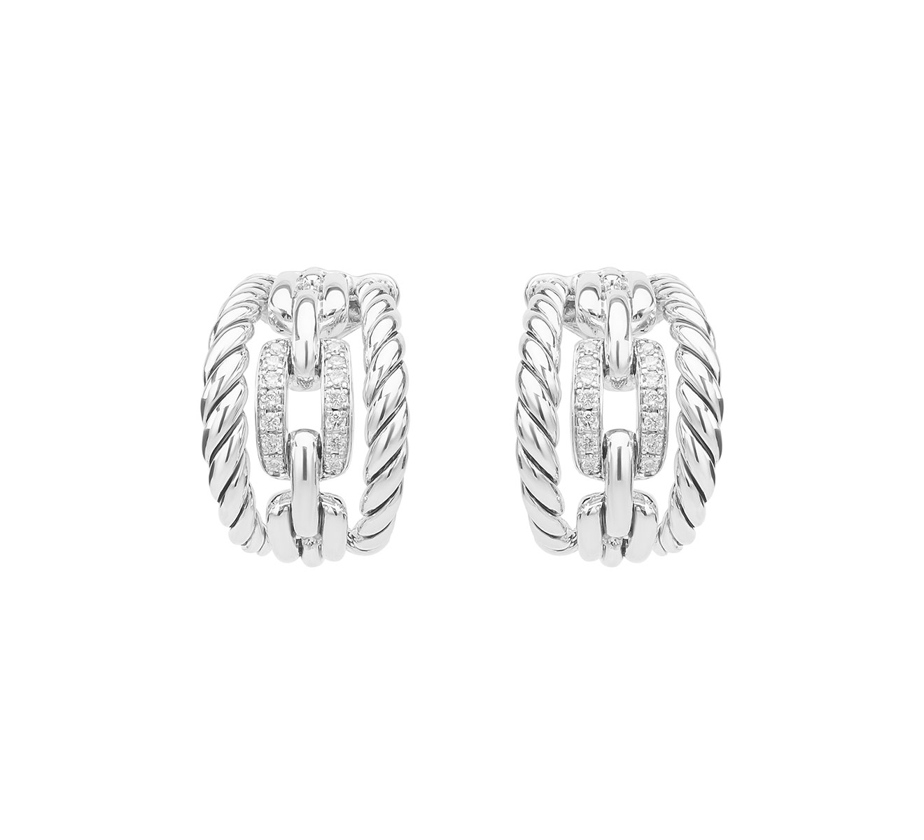 Серьги DAVID YURMAN Wellesley Link E14184DSSADI - фото 1 – Mercury