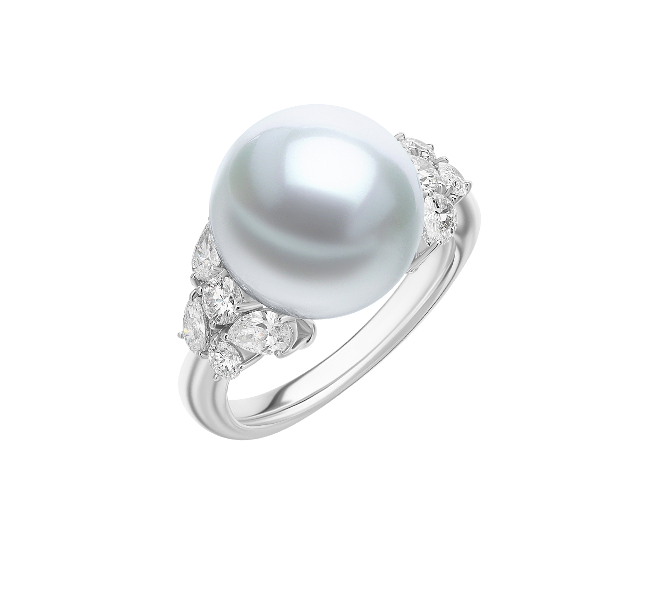 Кольцо MIKIMOTO Classic MRQ 10025 NDXW - фото 1 – Mercury