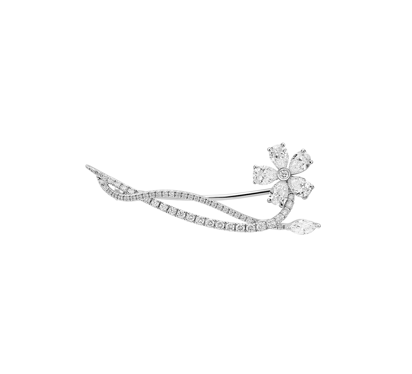 Брошь Mercury Flower MBCH24376/WG/FL - фото 1 – Mercury