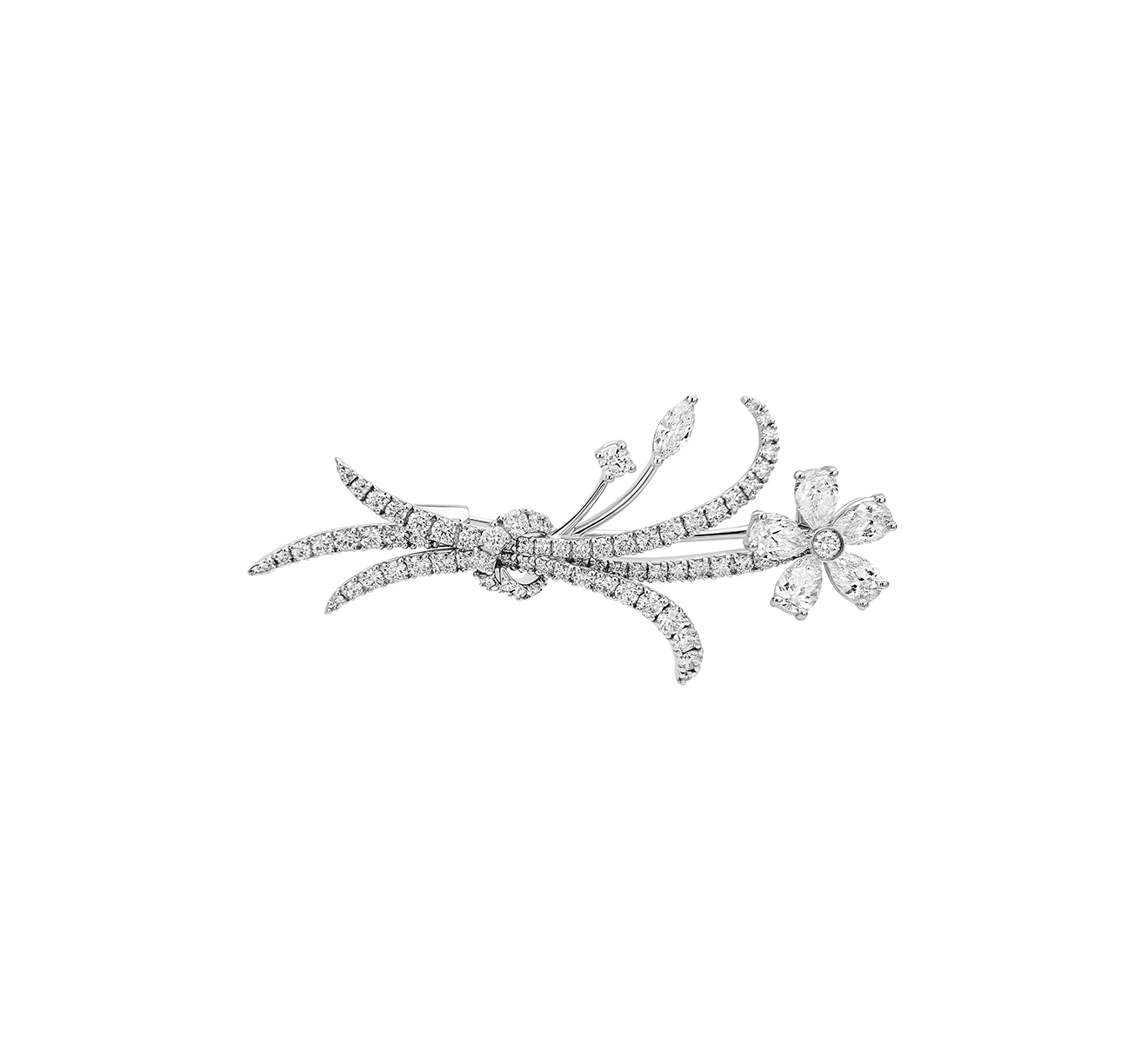Брошь Mercury Flower MBCH24377/WG/FL - фото 1 – Mercury