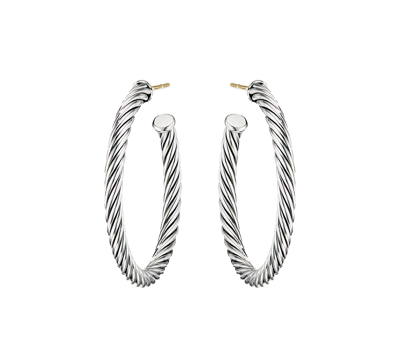 Серьги DAVID YURMAN Sculpted Cable E14624 SS - фото 1 – Mercury