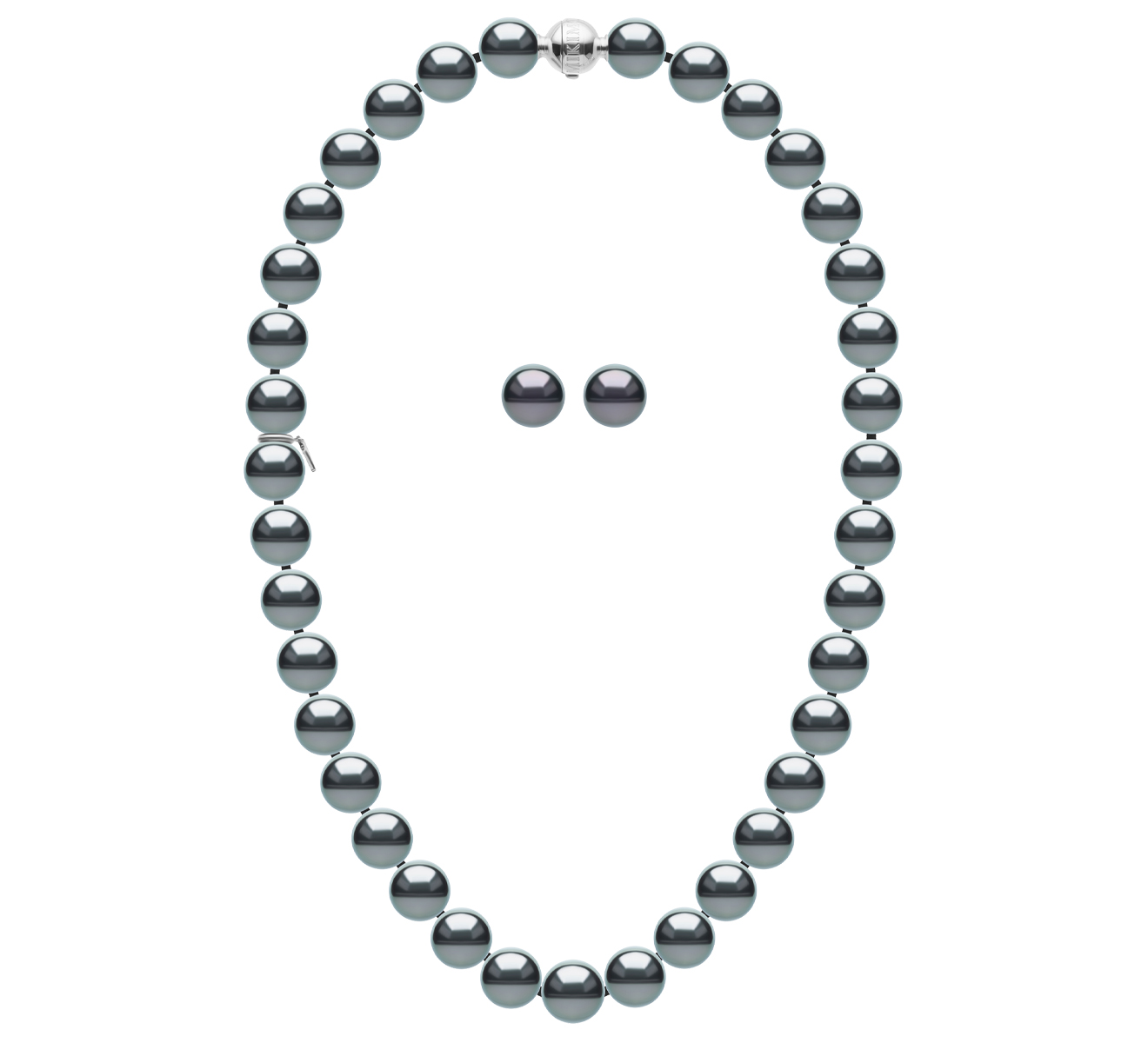 Комплект: нитка жемчуга и серьги MIKIMOTO Classic MNS 11517 BRX/PES 1002 BW 4298 - фото 1 – Mercury