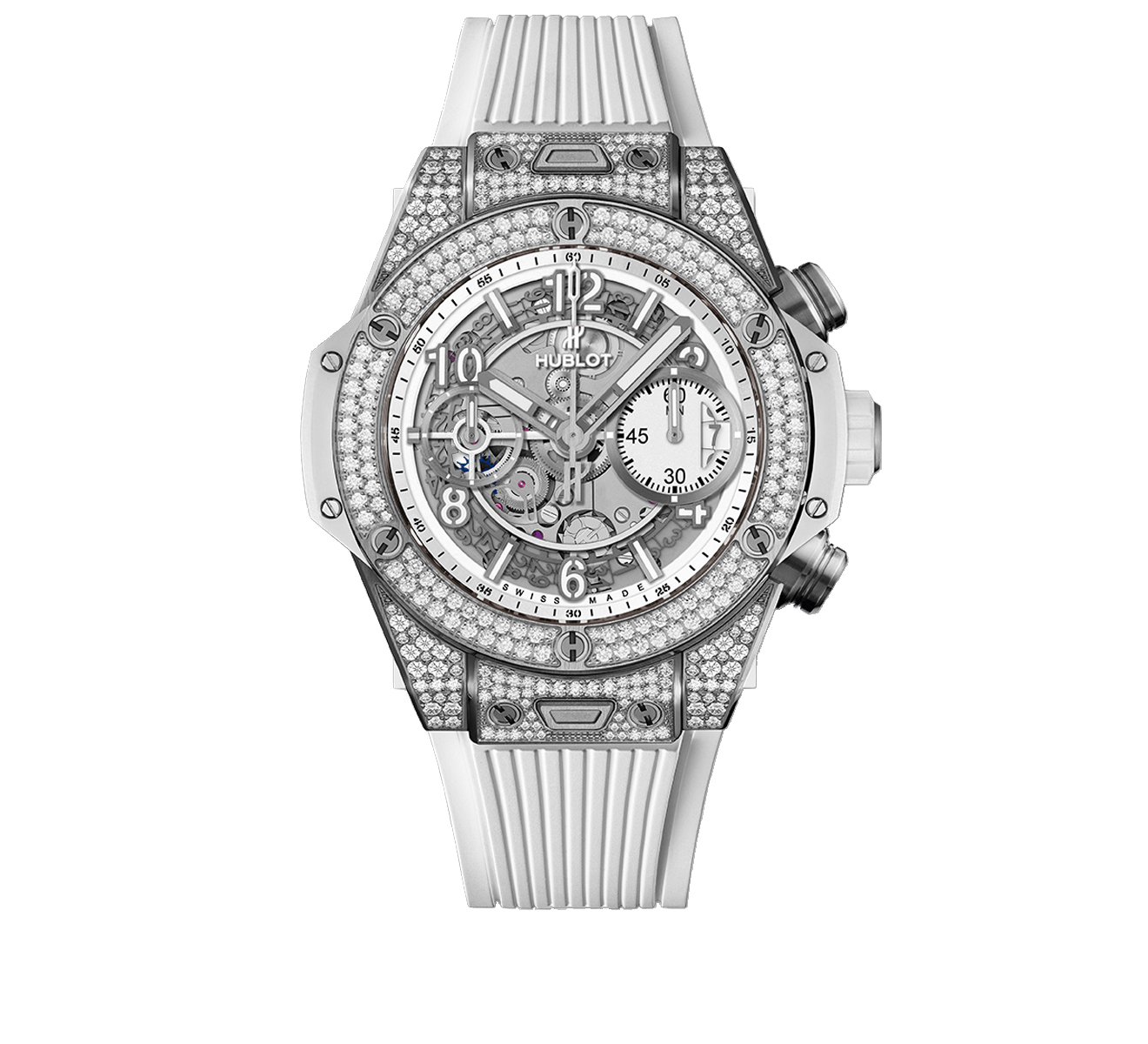 Часы Unico Titanium White Pavé HUBLOT Big Bang 441.NE.2010.RW.1704 - фото 1 – Mercury