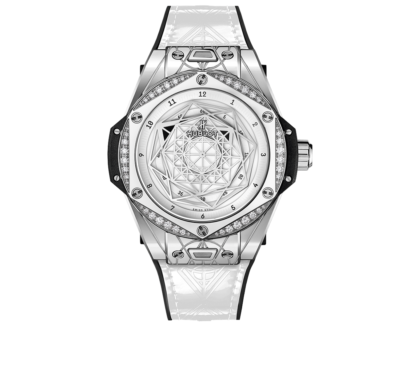 Часы Sang Bleu Steel White Diamonds HUBLOT Big Bang 465.SS.2027.VR.1204.MXM19 - фото 1 – Mercury