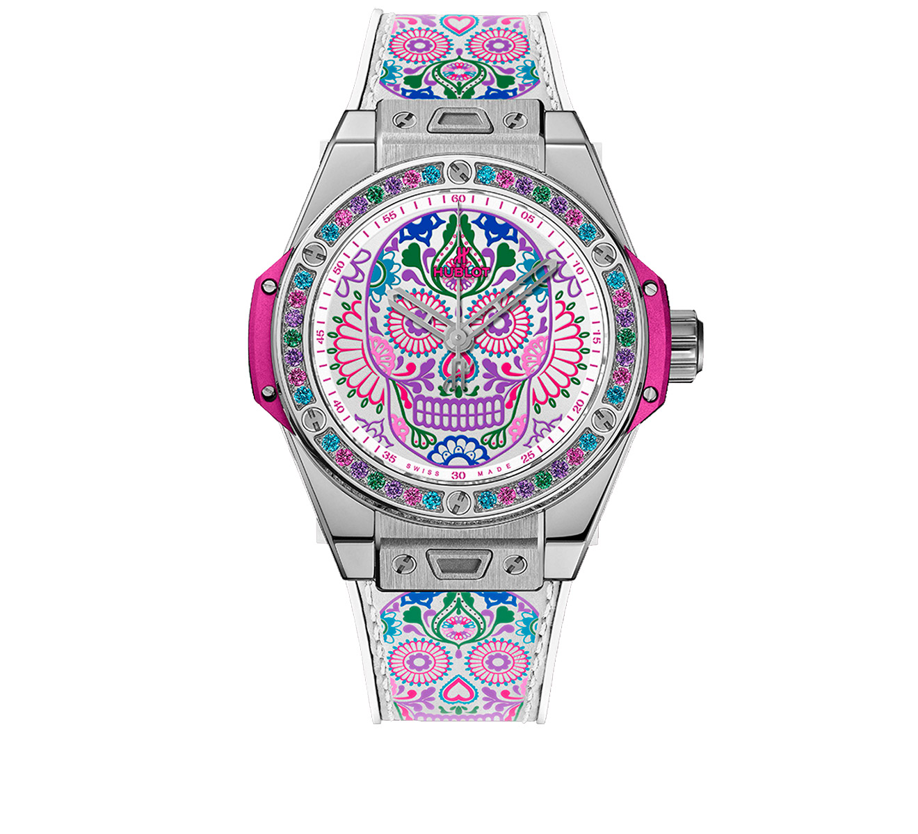 Часы One Click Calavera Catrina Stainless Steel HUBLOT Big Bang 465.SX.2090.VR.1299.MEX18 - фото 1 – Mercury