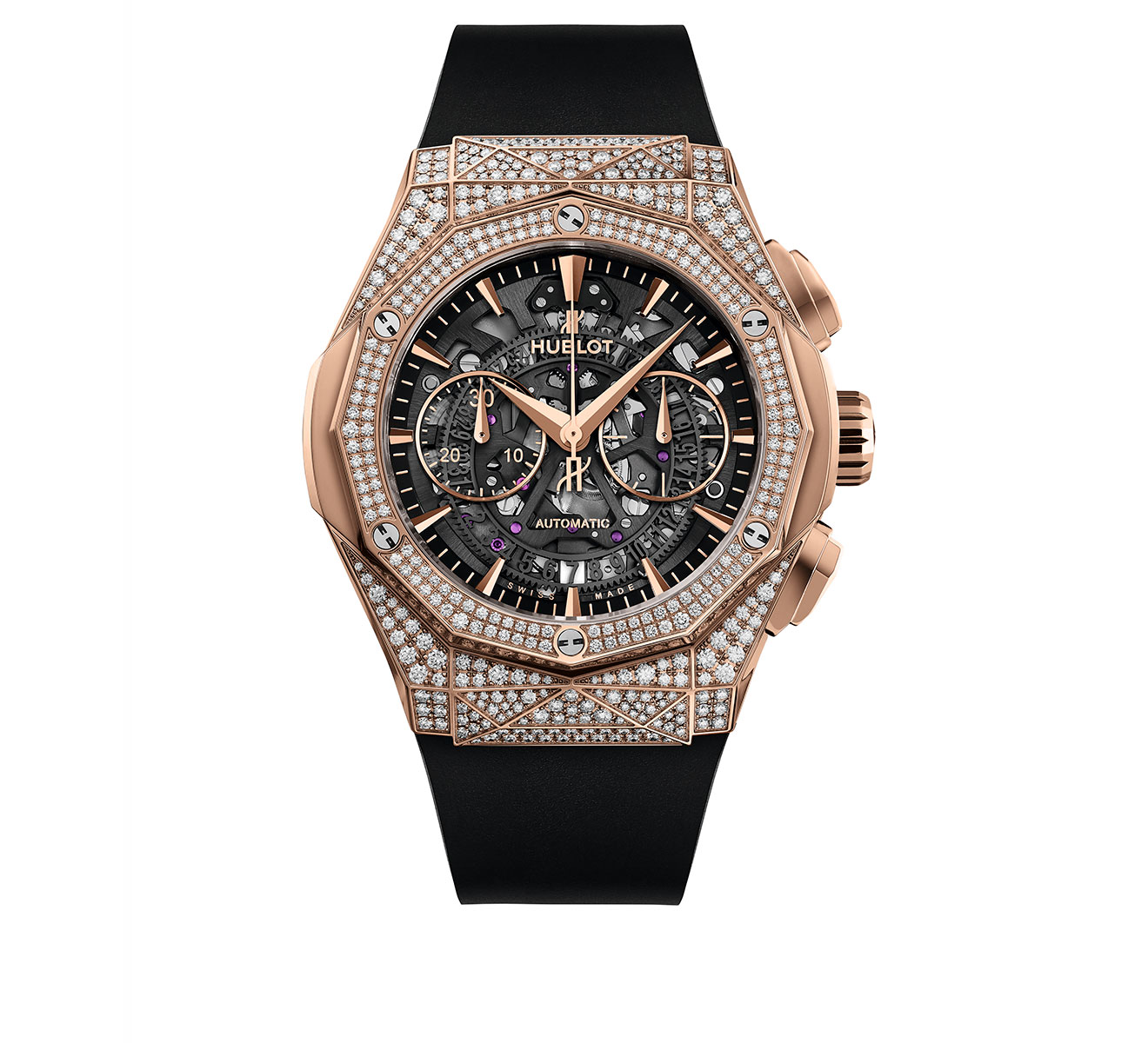 Часы Aerofusion Chronograph Orlinski King Gold Pavé HUBLOT Classic Fusion 525.OX.0180.RX.1704.ORL19 - фото 1 – Mercury