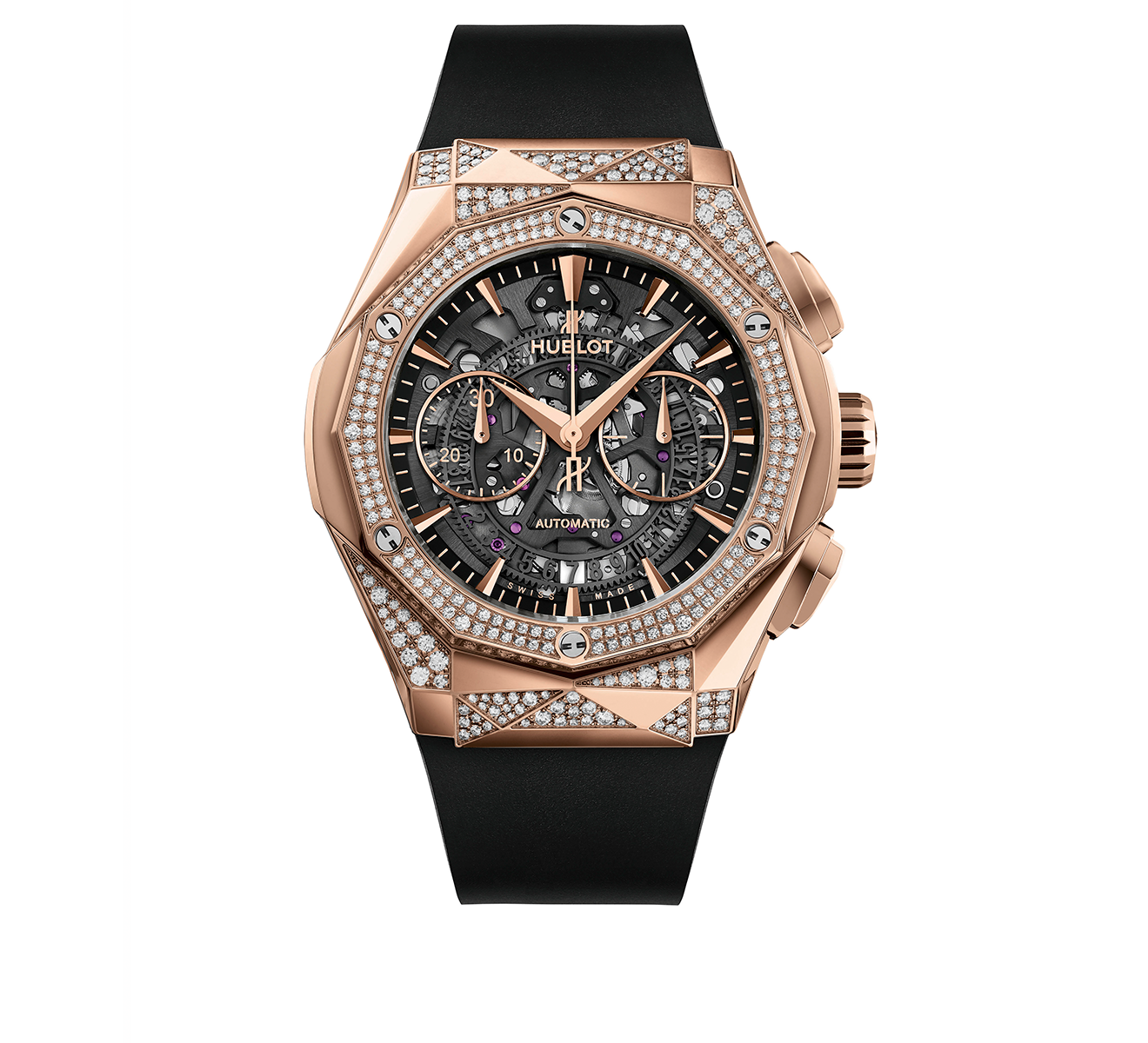 Часы Aerofusion Chronograph Orlinski King Gold Alternative Pavé HUBLOT Classic Fusion 525.OX.0180.RX.1804.ORL19 - фото 1 – Mercury