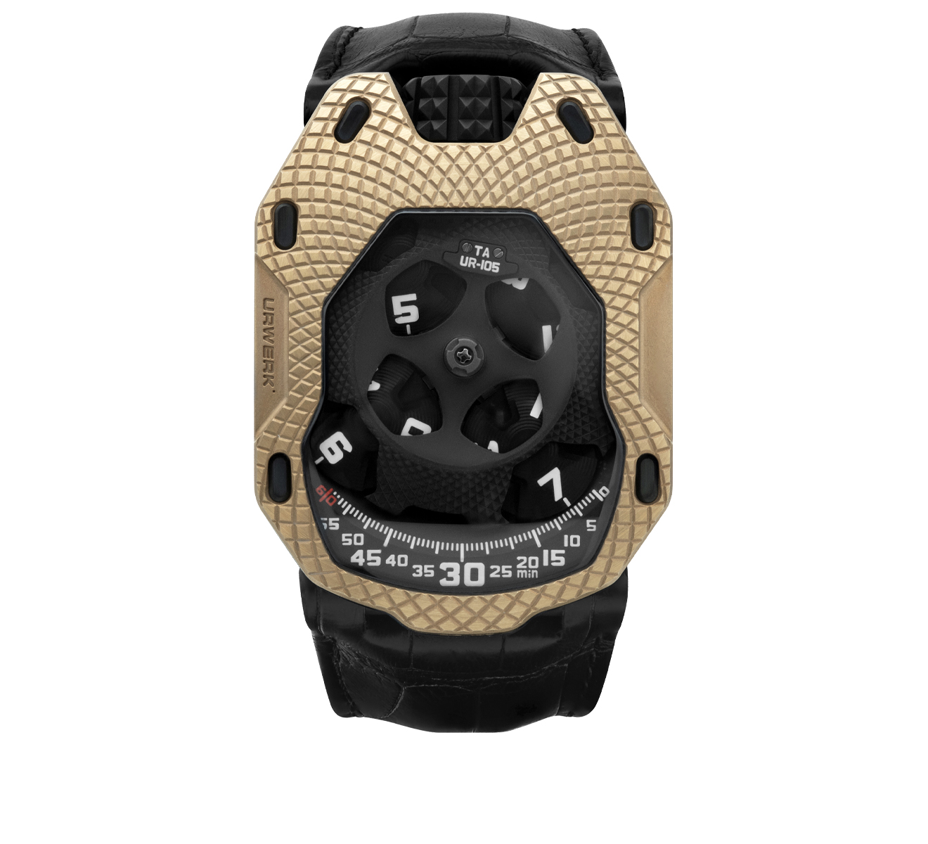 Часы UR-105 TA Raging Gold URWERK UR-105 UR-105 TA RAGING GOLD - фото 1 – Mercury