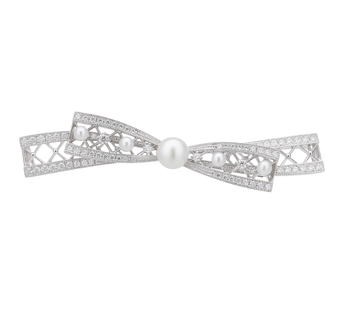 Брошь MIKIMOTO Ribbon MBQ 10033 ADXW - фото 1 – Mercury