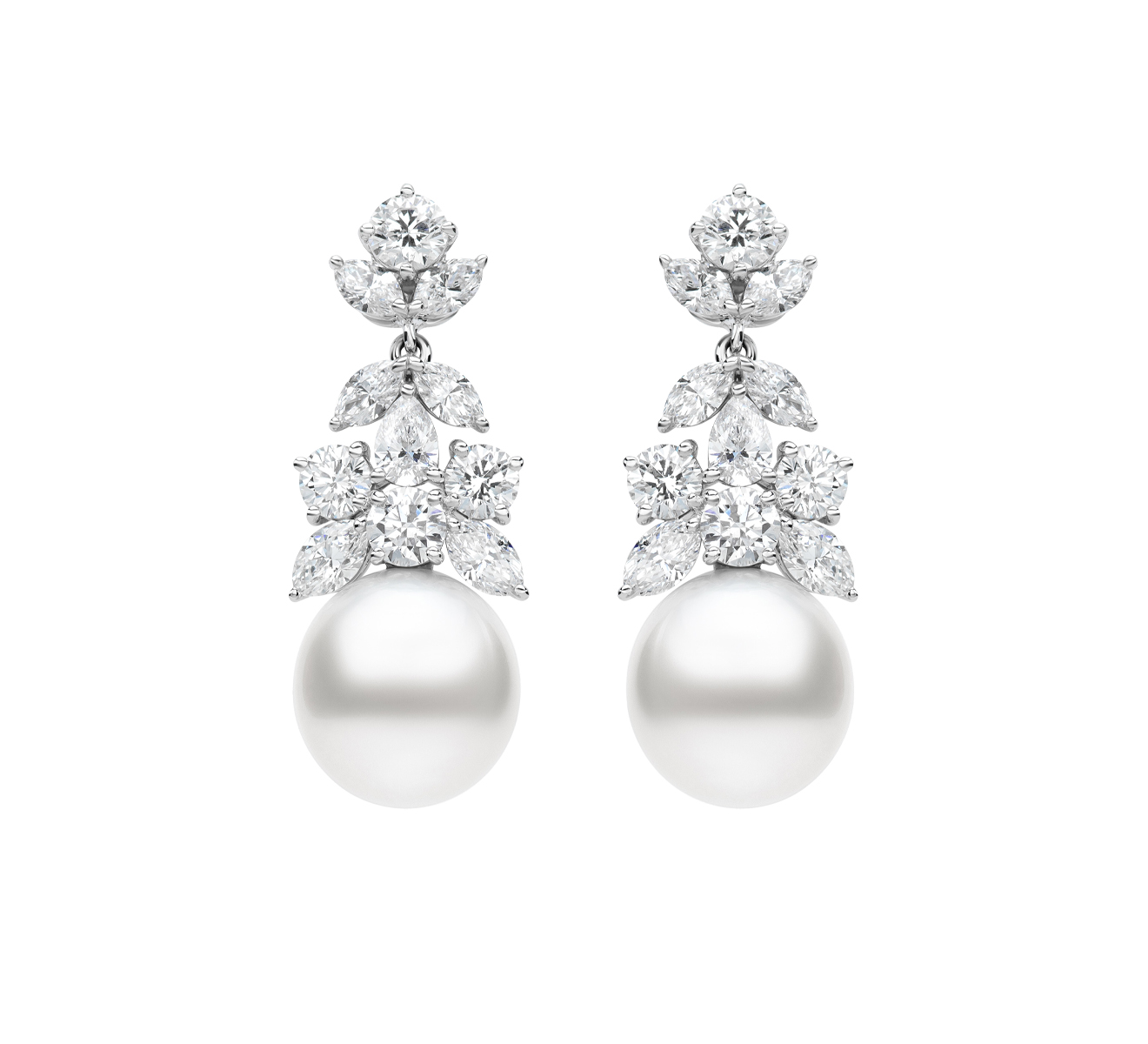 Серьги MIKIMOTO Classic MEQ 10120 NDXW - фото 1 – Mercury