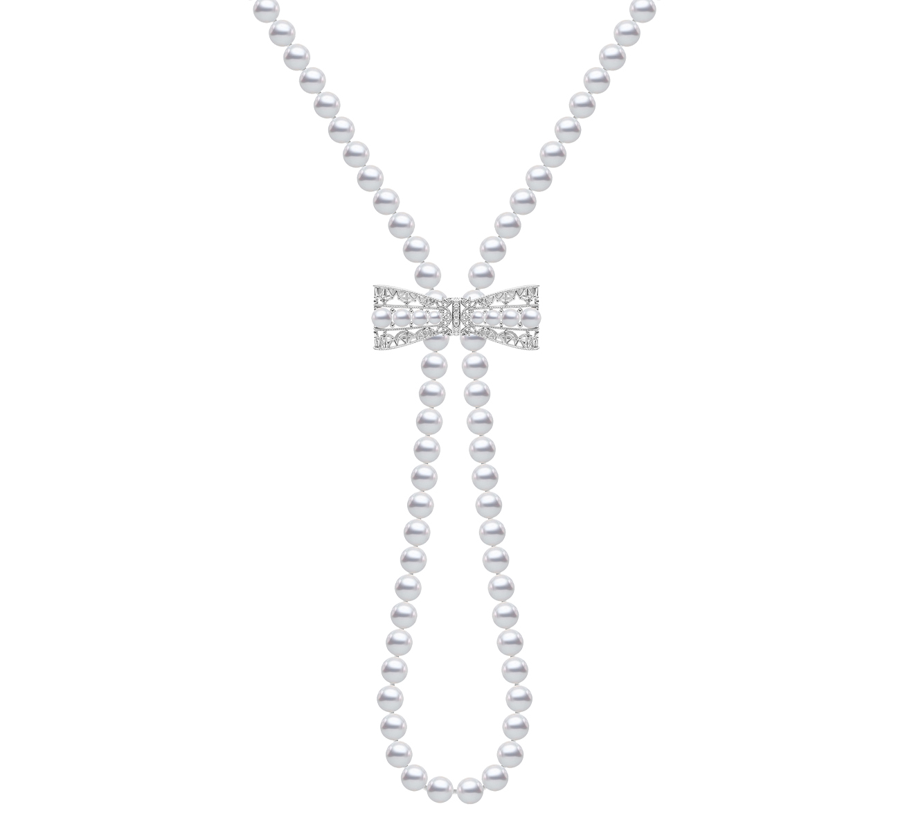 Комплект: колье, брошь и застежка MIKIMOTO Ribbon MZQ 10037 ADXW - фото 1 – Mercury