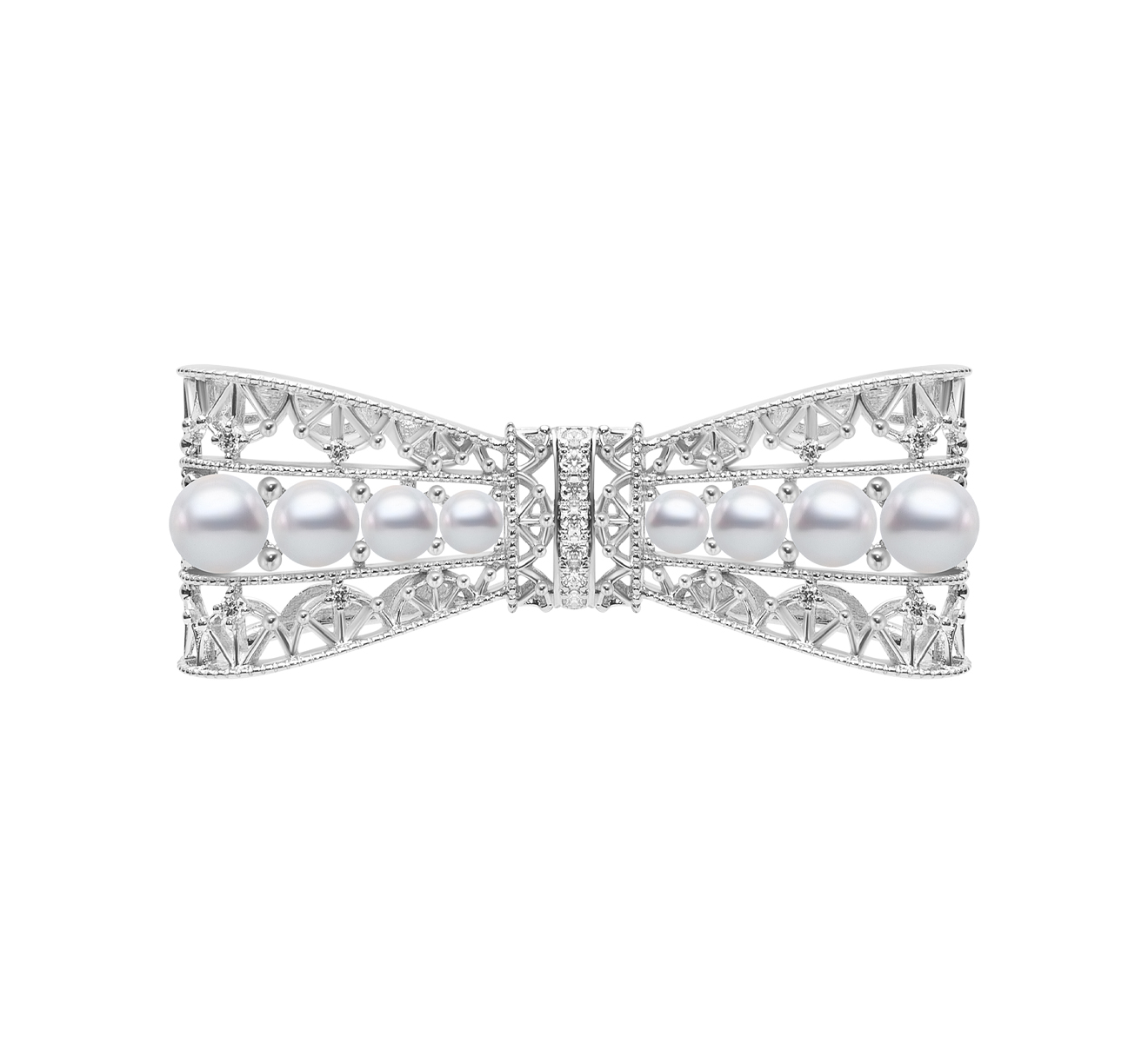 Комплект: колье, брошь и застежка MIKIMOTO Ribbon MZQ 10037 ADXW - фото 2 – Mercury
