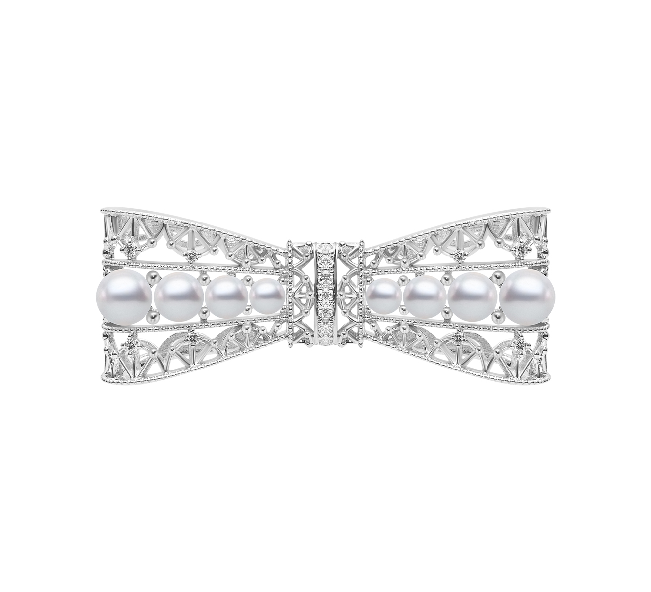 Комплект: колье, брошь и застежка MIKIMOTO Ribbon MZQ 10037 ADXW - фото 2 – Mercury