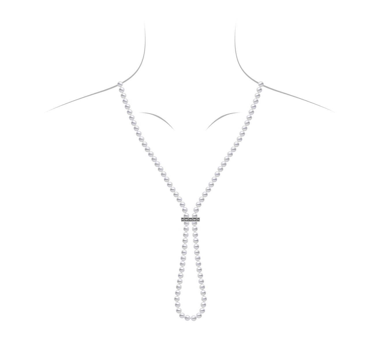 Комплект: колье, брошь и застежка MIKIMOTO Ribbon MZQ 10037 ADXW - фото 3 – Mercury