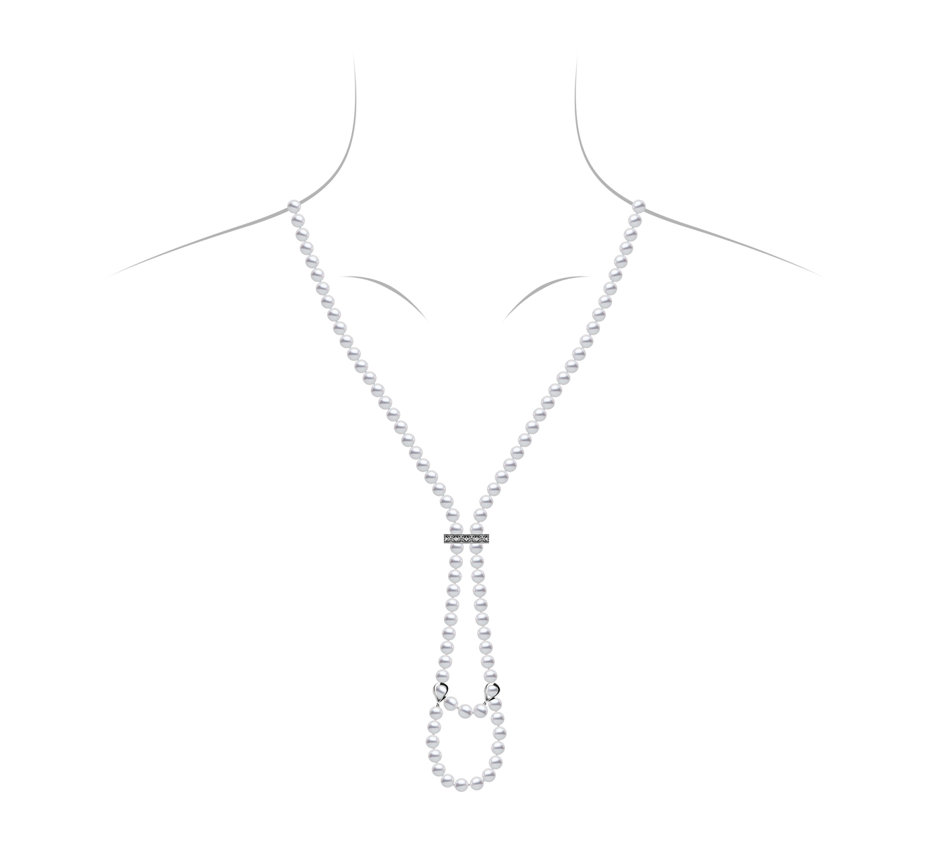 Комплект: колье, брошь и застежка MIKIMOTO Ribbon MZQ 10037 ADXW - фото 6 – Mercury