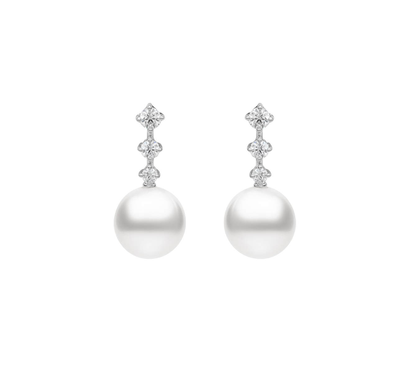 Серьги MIKIMOTO Classic MEQ 10126 NDXW - фото 1 – Mercury
