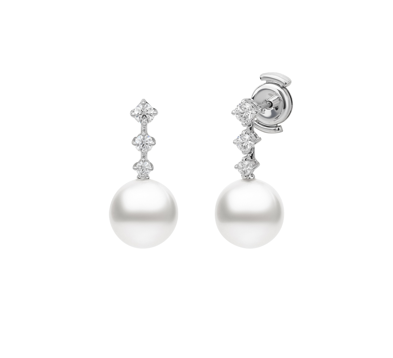 Серьги MIKIMOTO Classic MEQ 10126 NDXW - фото 2 – Mercury