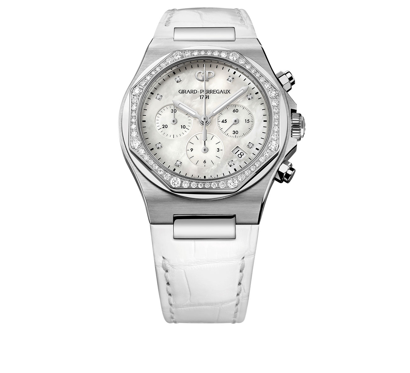 Часы Chronograph Lady GIRARD-PERREGAUX Laureato 81040D11A771-BB7B - фото 1 – Mercury