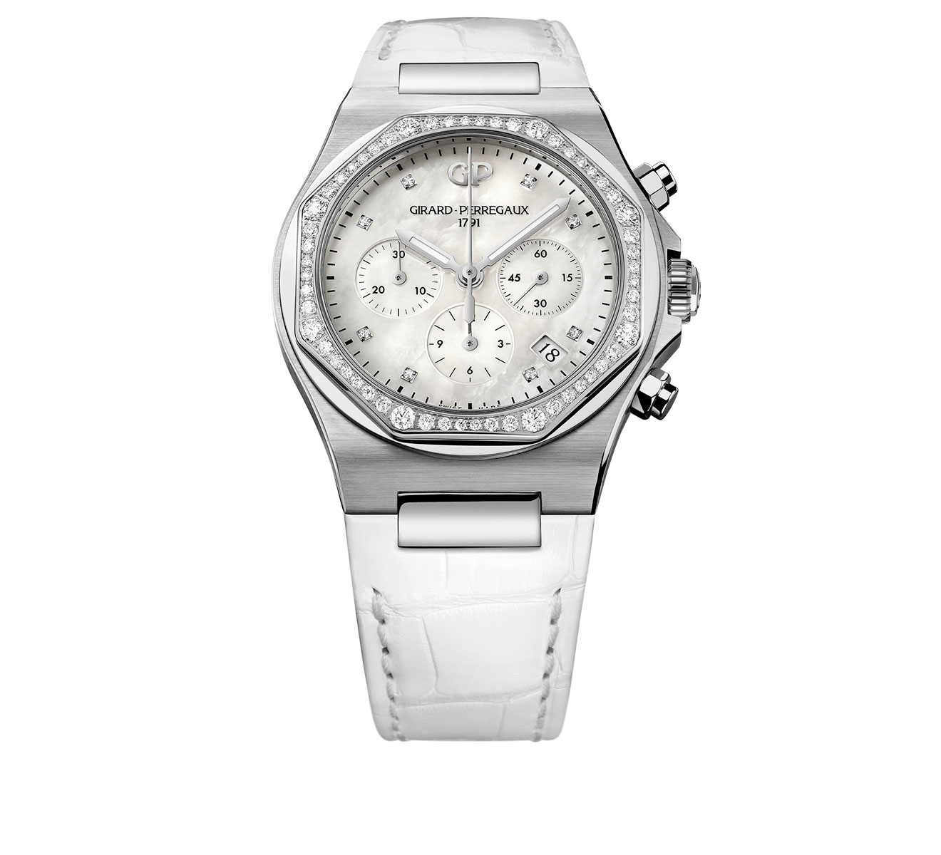 Часы Chronograph Lady GIRARD-PERREGAUX Laureato 81040D11A771-BB7B - фото 1 – Mercury