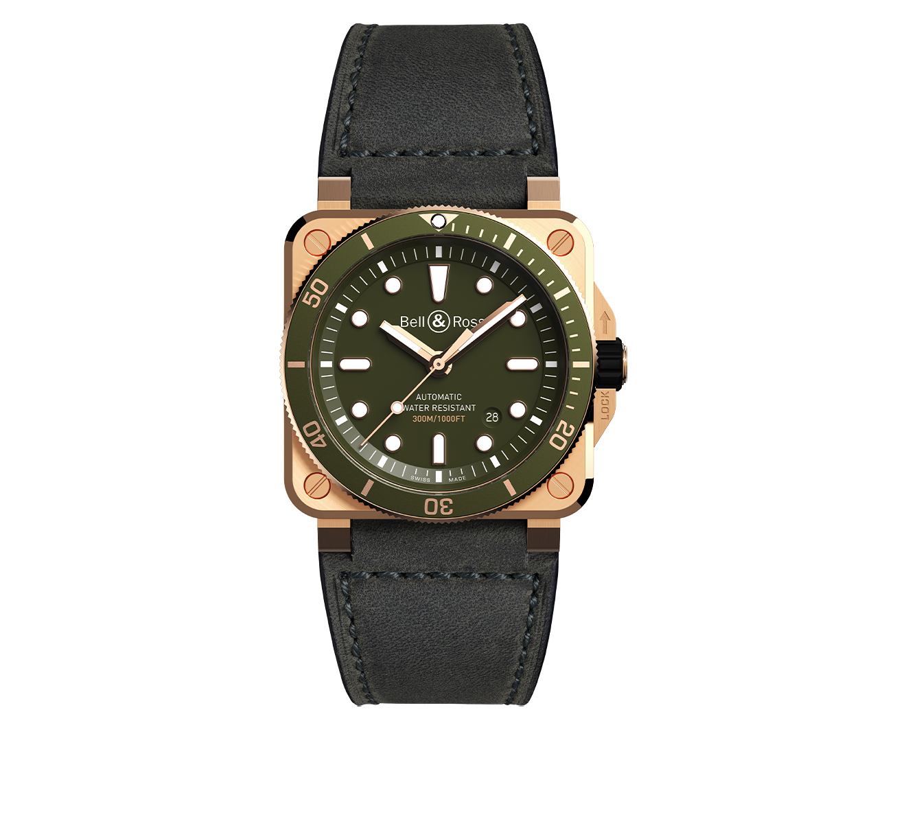 Часы BR 0392 Diver Bronze Bell&Ross BR 03 BR0392-D-G-BR/SCA - фото 1 – Mercury