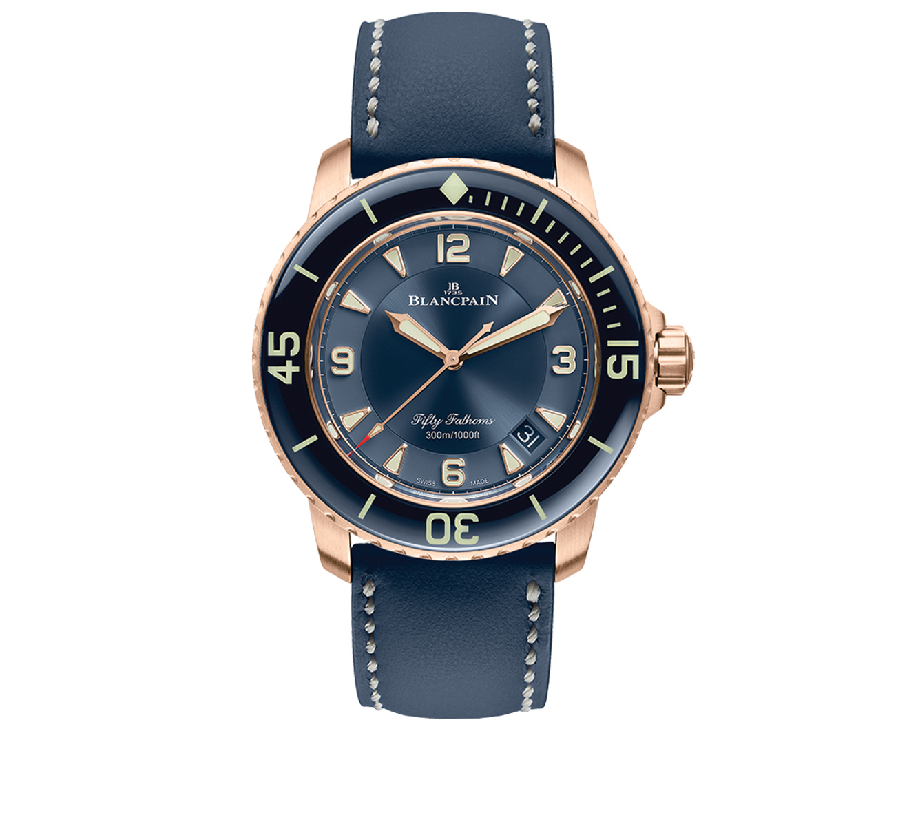 Часы Fifty Fathoms Automatique Blancpain Fifty Fathoms 5015 3603C 63B - фото 1 – Mercury