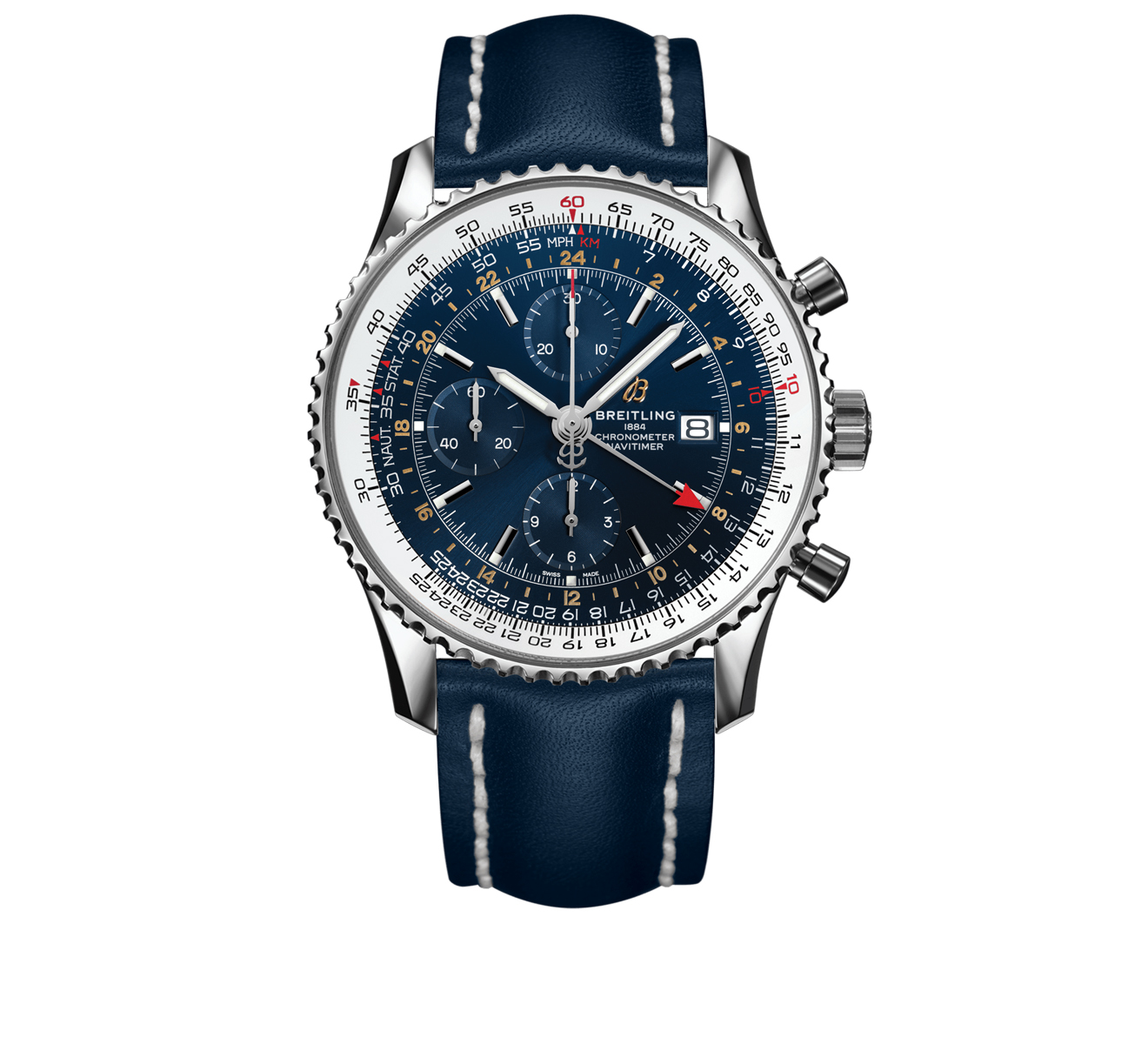 Часы Navitimer 1 Chronograph GMT 46 Breitling Navitimer A24322121C2X1 - фото 1 – Mercury