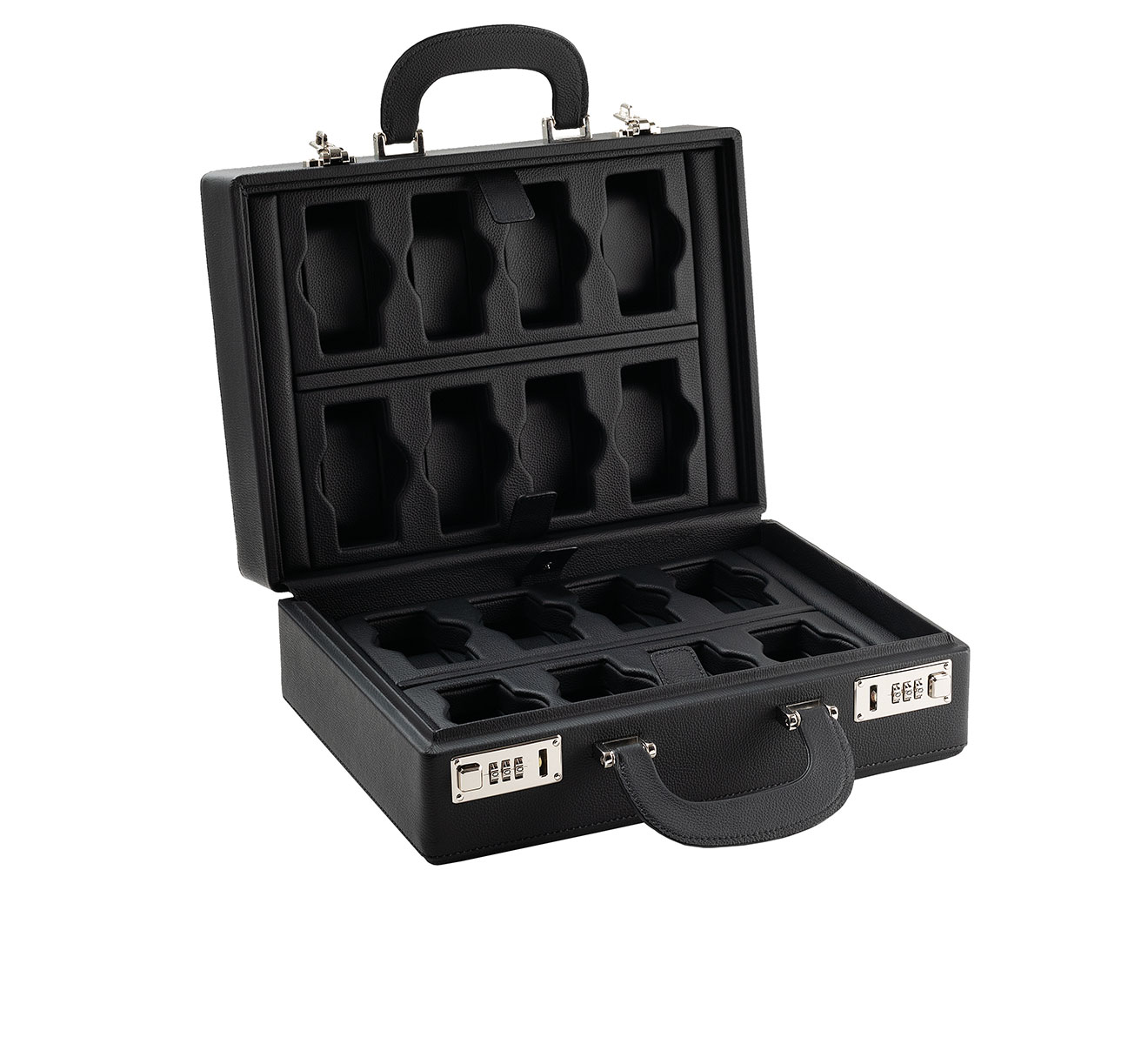 Коробка-чемодан для часов SCATOLA del TEMPO Watch Cases VALIGETTA 16 BLACK P - фото 1 – Mercury