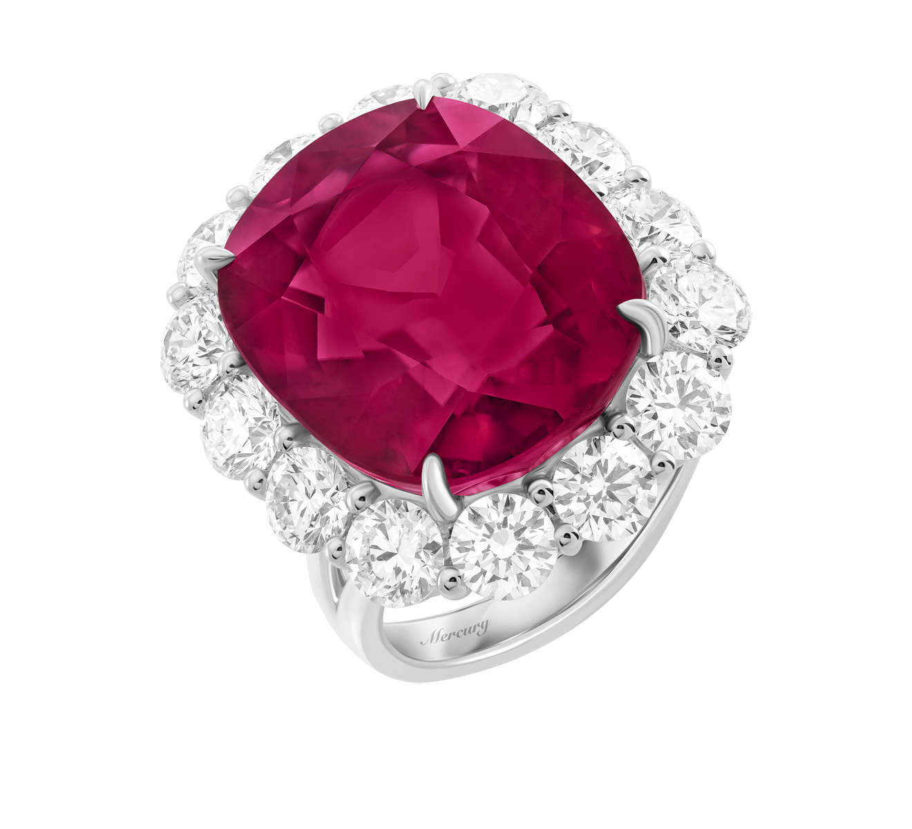 Кольцо Mercury Color MR25448WDRUB - фото 1 – Mercury