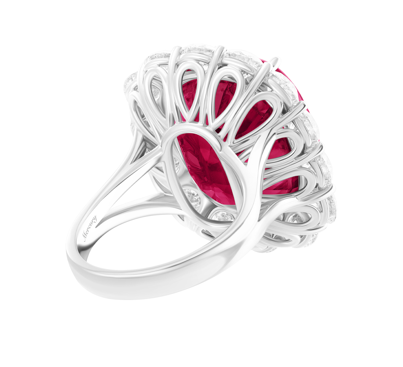 Кольцо Mercury Color MR25448WDRUB - фото 4 – Mercury