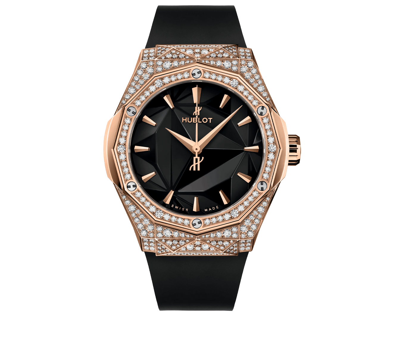 Часы Orlinski King Gold Pavé HUBLOT Classic Fusion 550.OS.1800.RX.1604.ORL19 - фото 1 – Mercury