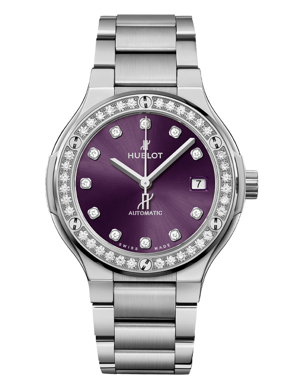 Часы Titanium Purple Diamonds Bracelet