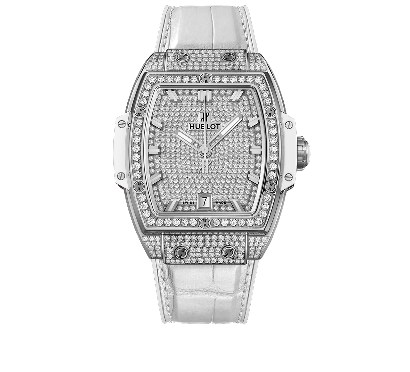 Часы Titanium White Full Pavé HUBLOT Spirit of Big Bang 665.NE.9010.LR.1604 - фото 1 – Mercury