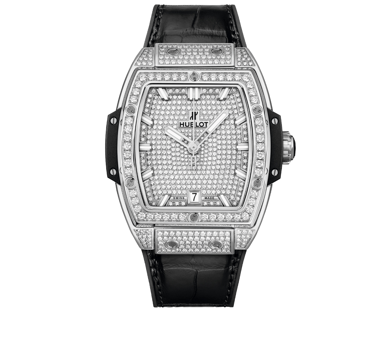 Часы Titanium Full Pavé HUBLOT Spirit of Big Bang 665.NX.9010.LR.1604 - фото 1 – Mercury