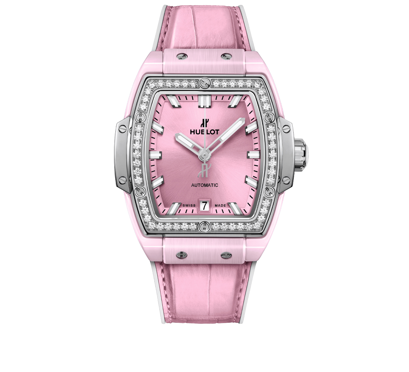 Часы Pink Ceramic Titanium Diamonds HUBLOT Spirit of Big Bang 665.RN.891P.LR.1204 - фото 1 – Mercury