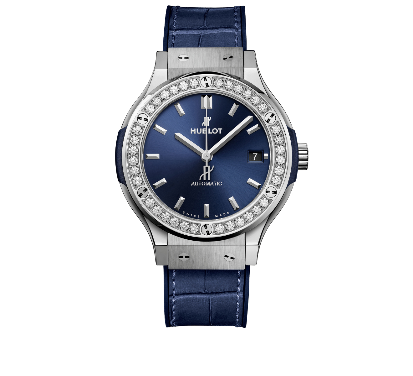 Часы Blue Titanium Diamonds HUBLOT Classic Fusion 565.NX.7170.LR.1204 - фото 1 – Mercury