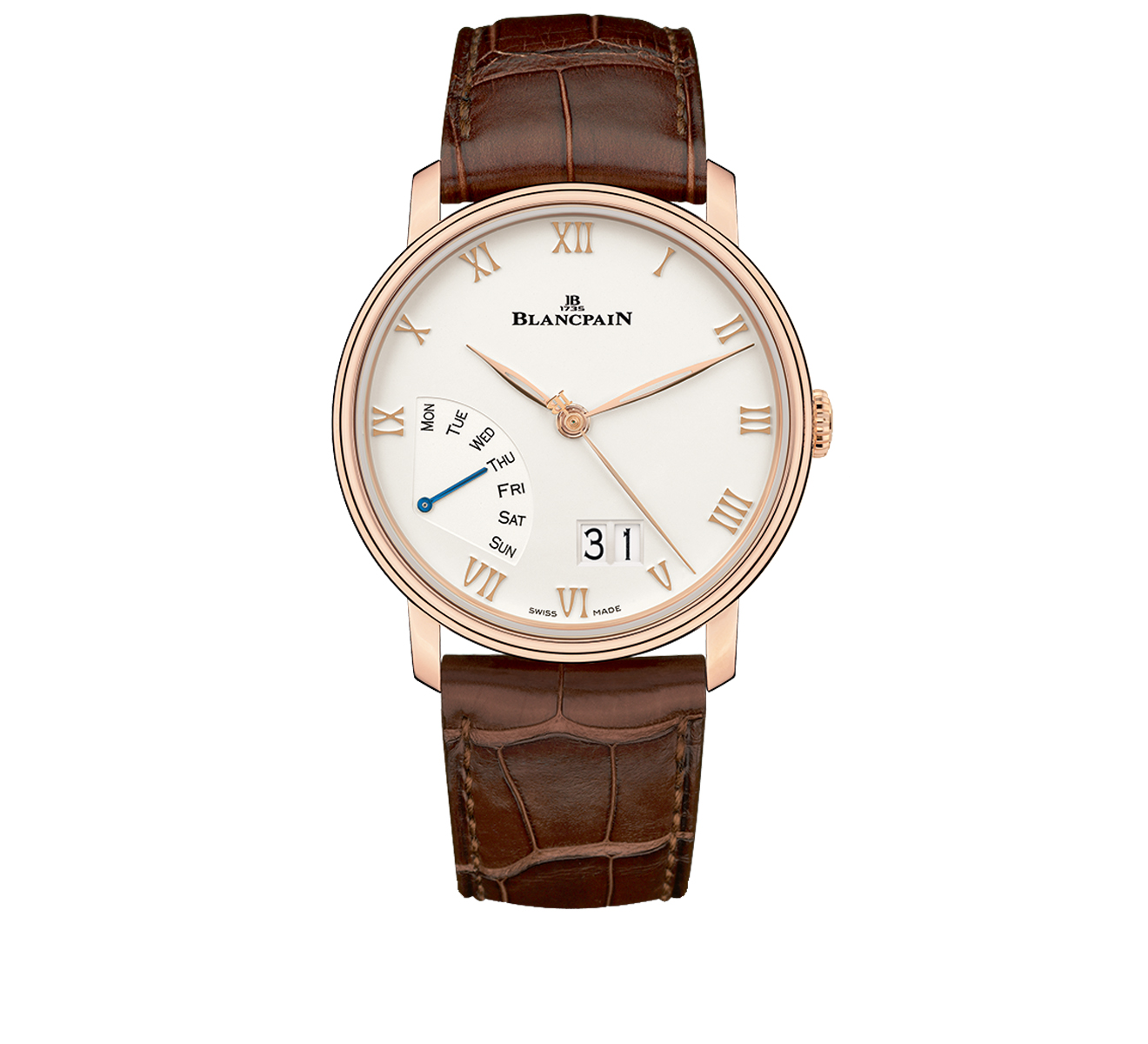 Часы Large Date Jour Rérograde Blancpain Villeret 6668 3642 55A - фото 1 – Mercury