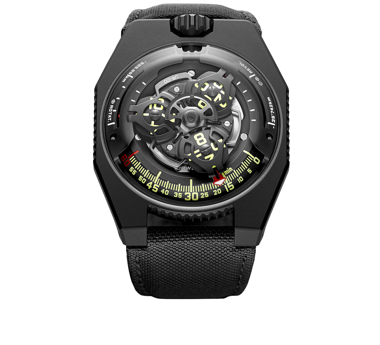 Часы Urwerk 100 Spacetime Black URWERK UR 100 UR-100 BLACK - фото 1 – Mercury