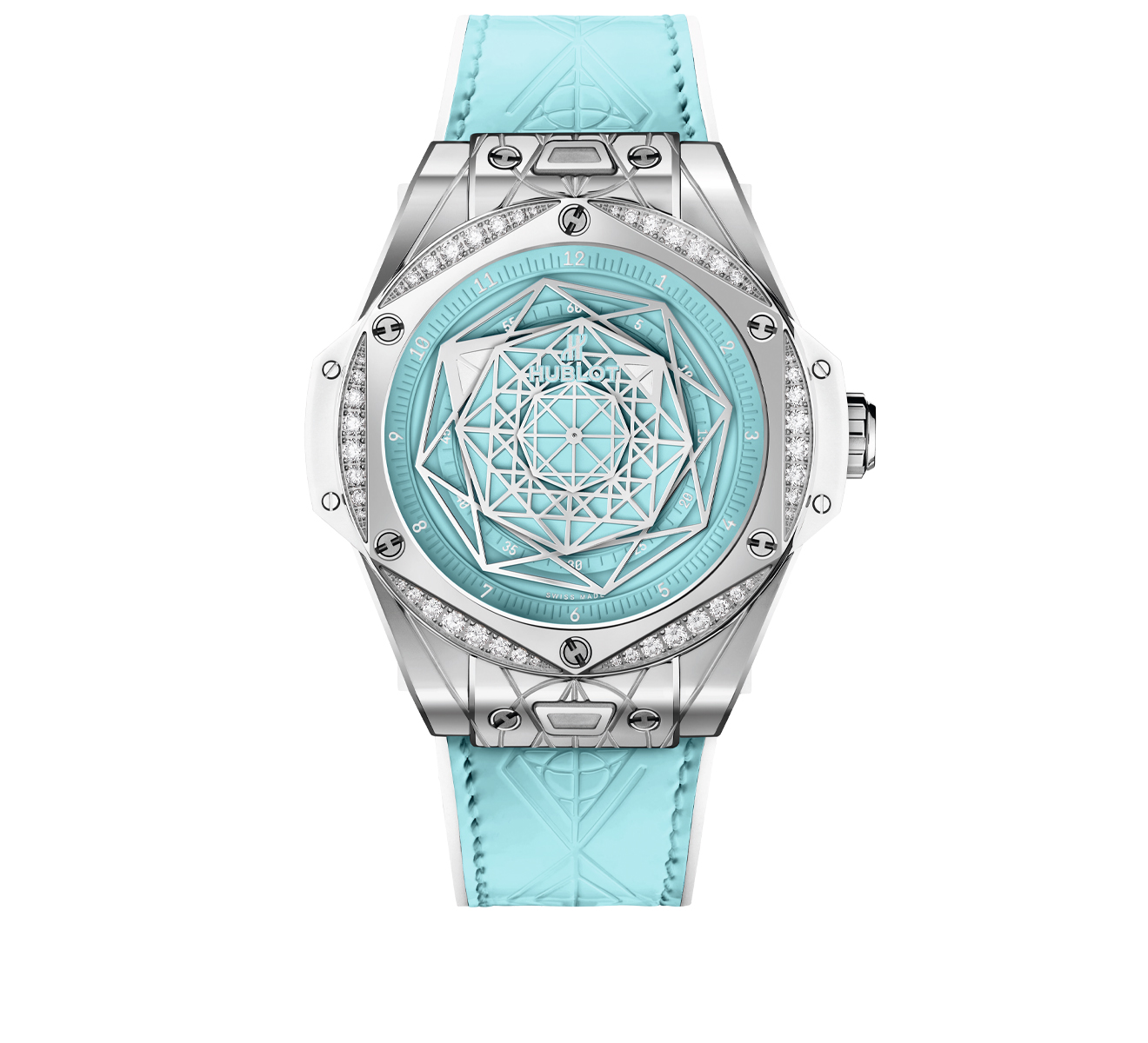 Часы One Click Sang Bleu Steel Turquoise Special Edition HUBLOT Big Bang 465.SS.892L.VR.1204.MMXM - фото 1 – Mercury