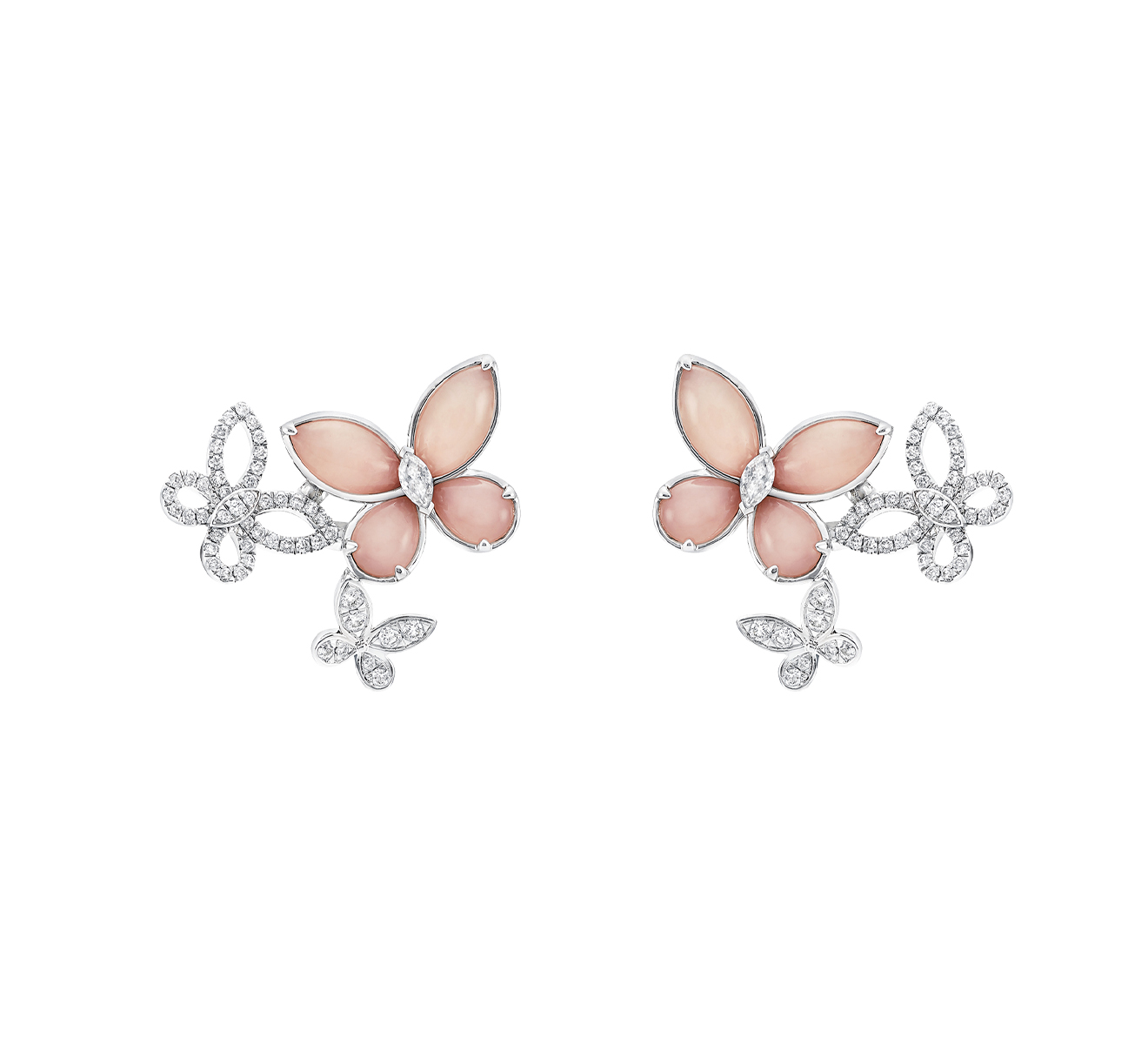 Серьги Triple Pave Butterfly Silhouette GRAFF Butterfly RGE 1613 - фото 1 – Mercury