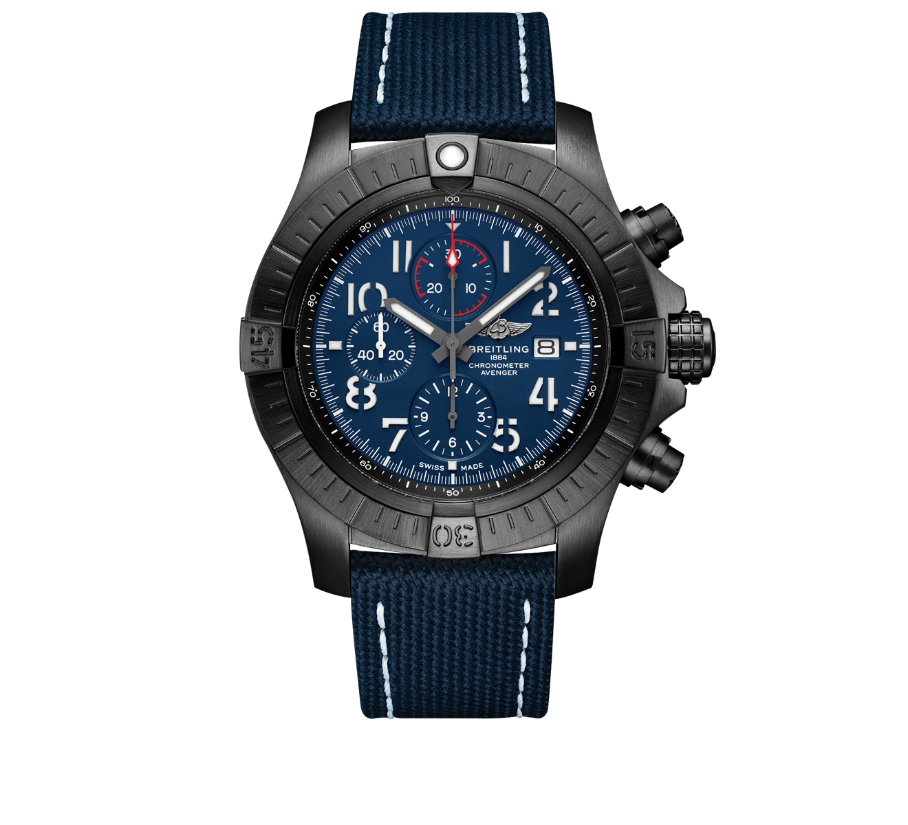 Часы Super Avenger Chronograph 48 Night Mission Breitling Avenger V13375101C1X1 - фото 1 – Mercury