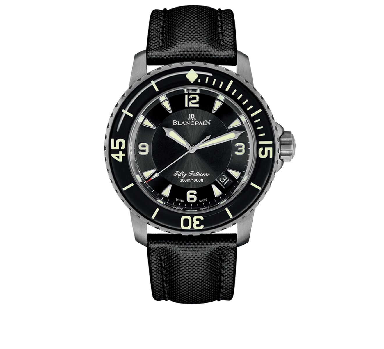 Часы Fifty Fathoms Automatique Blancpain Fifty Fathoms 5015 12B30 B52A - фото 1 – Mercury