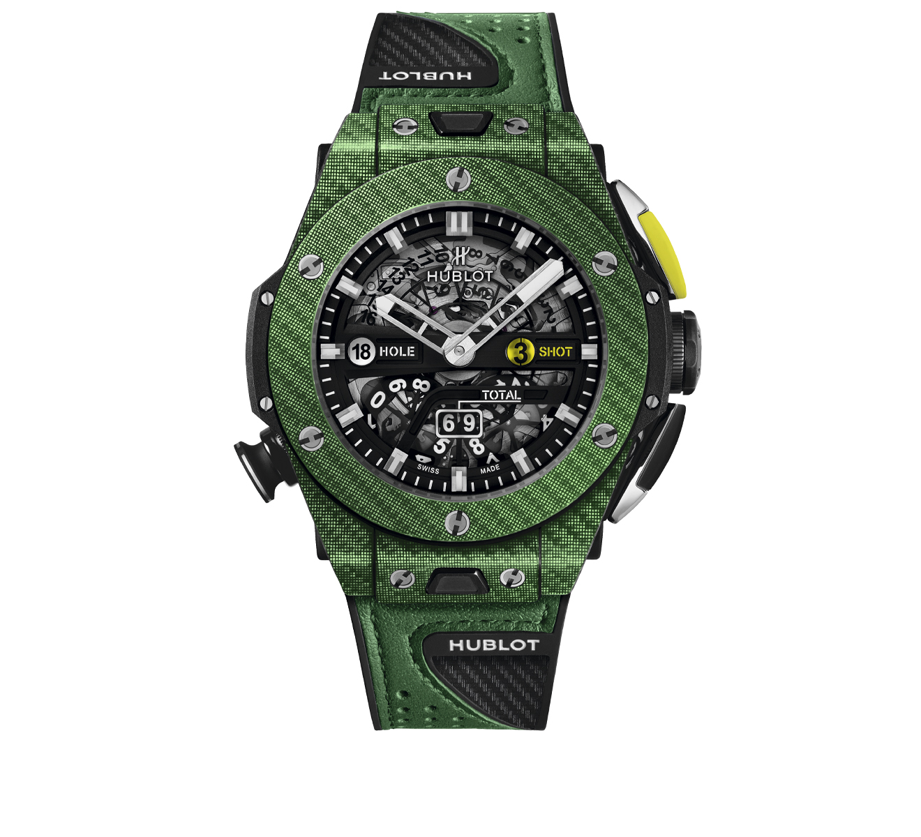 Часы Unico Golf Green Carbon HUBLOT Big Bang 416.YG.5220.VR - фото 1 – Mercury