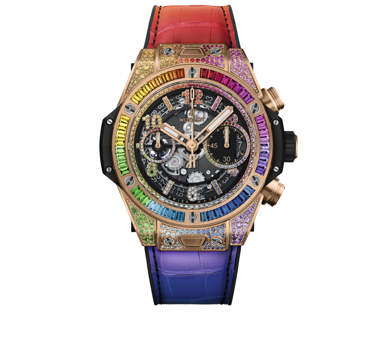 Часы Unico King Gold Rainbow HUBLOT Big Bang 441.OX.9910.LR.0999 - фото 1 – Mercury
