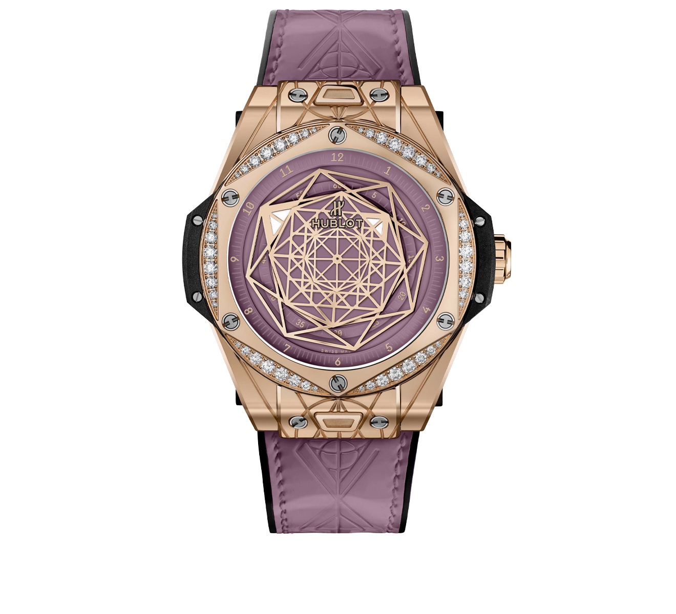 Часы One Click Sang Bleu King Gold Pink Diamonds HUBLOT Big Bang 465.OS.89P8.VR.1204.MXM20 - фото 1 – Mercury