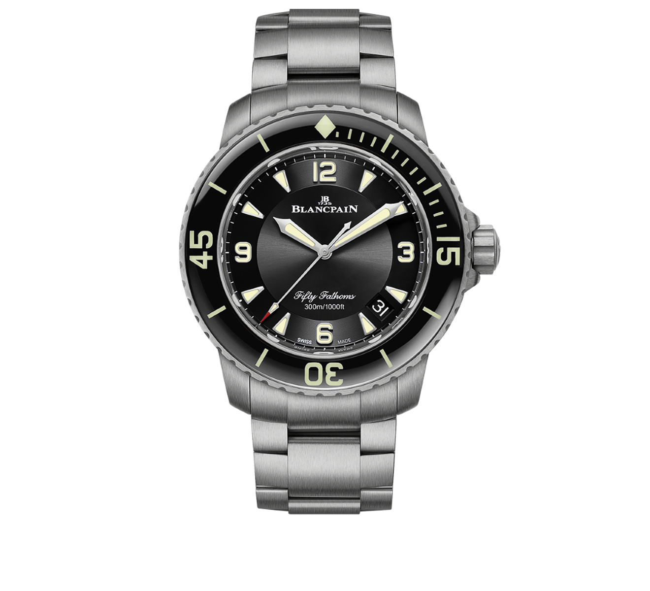 Часы Fifty Fathoms Automatique Blancpain Fifty Fathoms 5015 12B30 98B - фото 1 – Mercury