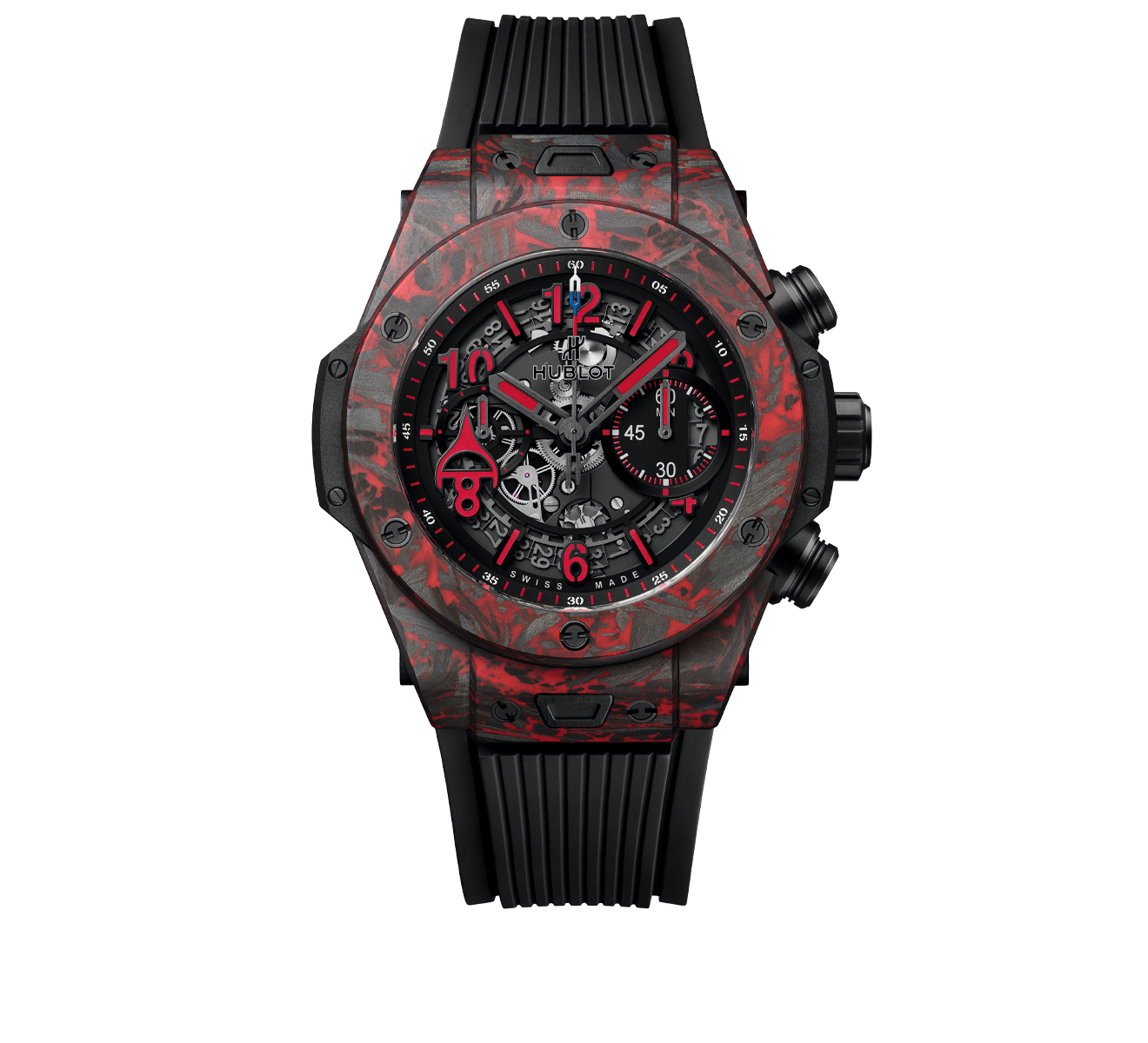 Часы Unico Red Carbon Alex Ovechkin HUBLOT Big Bang 411.QV.1123.NR.OVK21 - фото 2 – Mercury